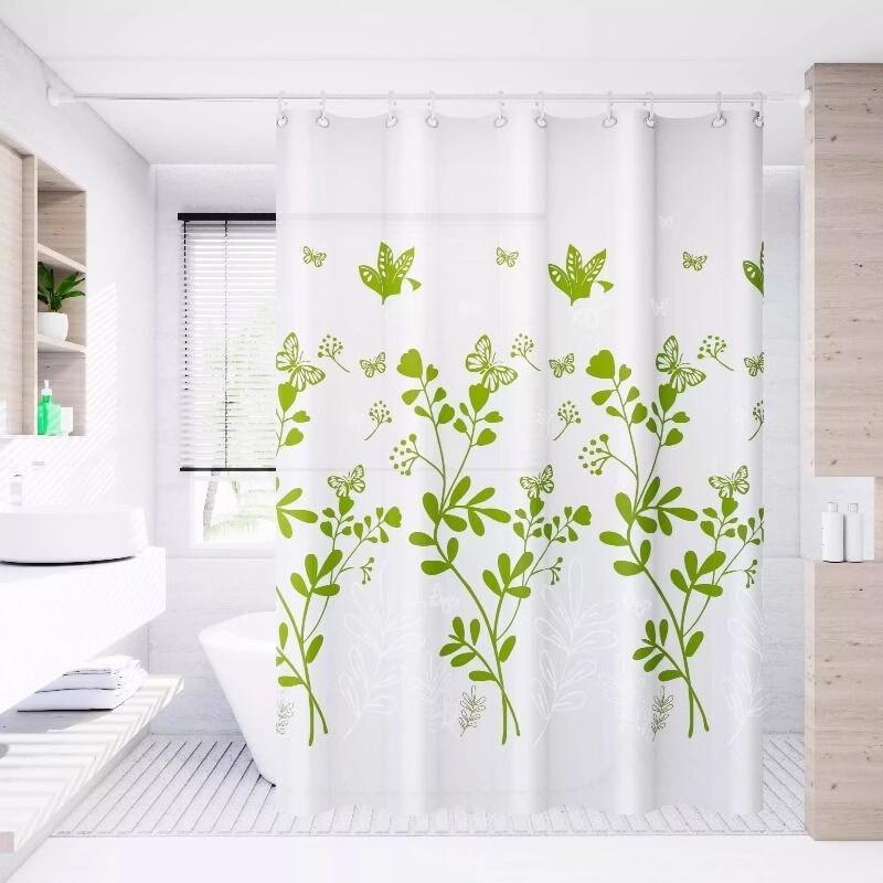 LIEI PEVA Waterproof Anti-Mildew Shower Curtain