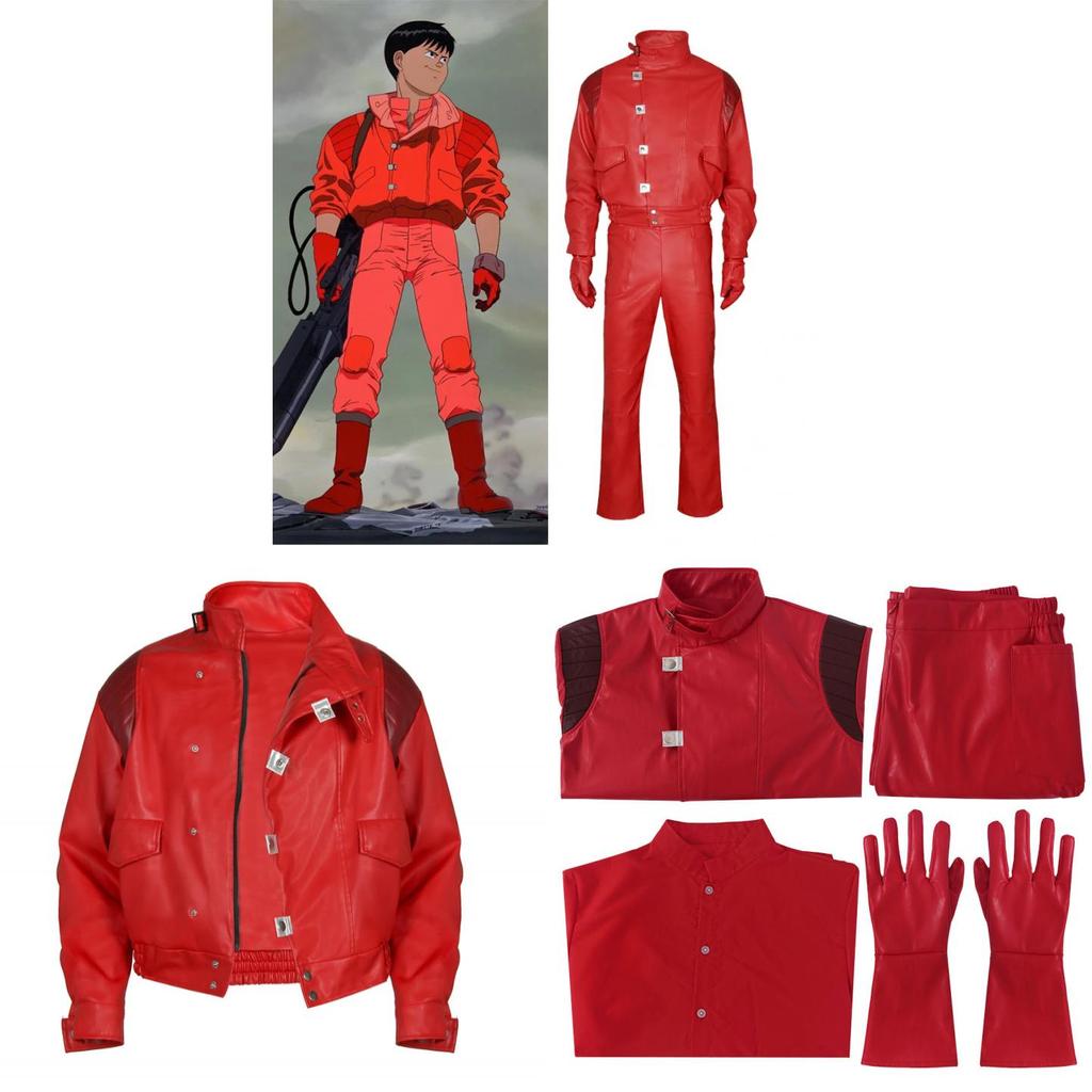 Akira Cosplay Jacket Pu Leather Motorcycle Streetwear For Anime Role Play