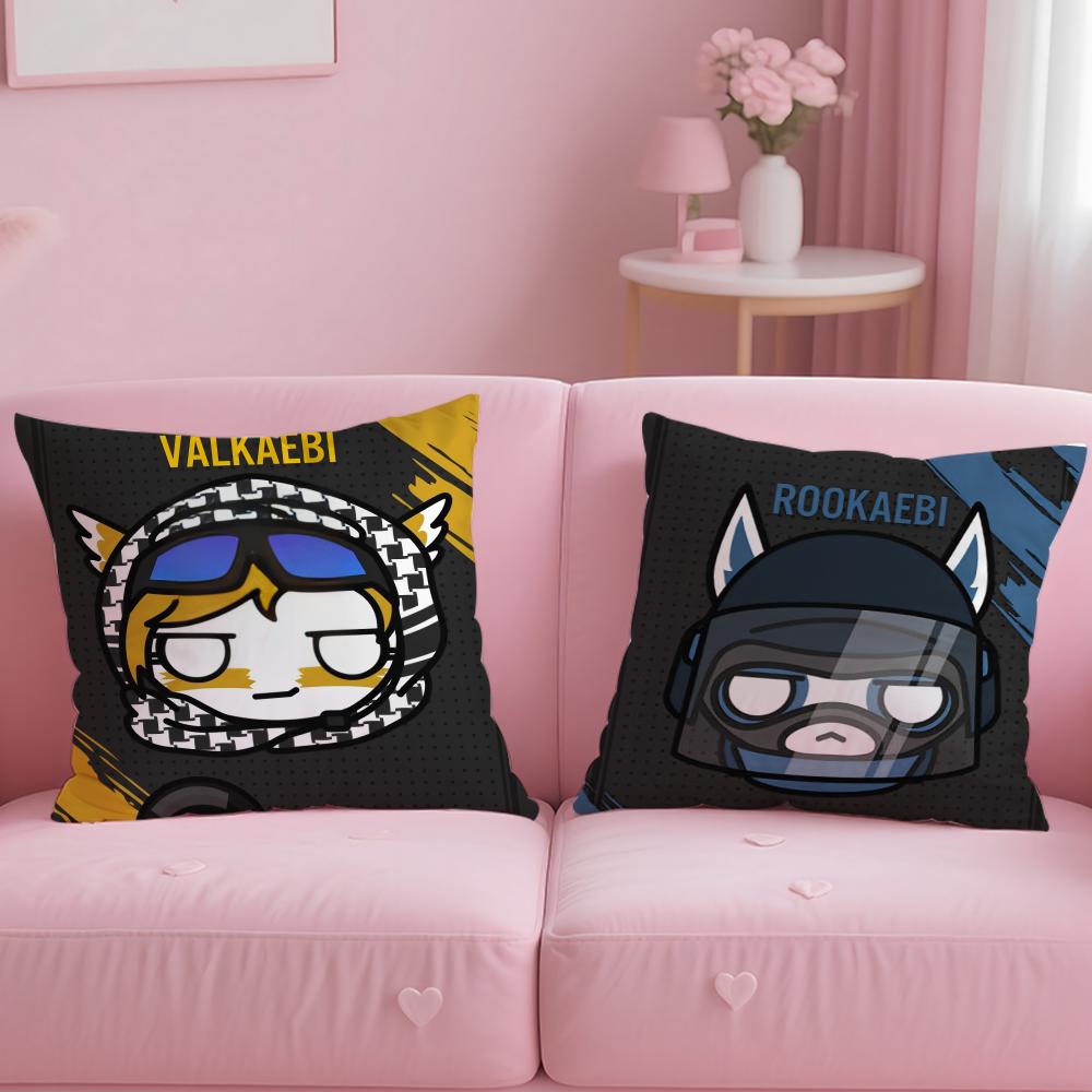 popular game character DOKKAEBI Cushion Cover Soft  EasyWash Pillow Case  Versatile for Couch Bed Travel and Office