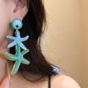 Temperament Bohemian Dangle Earrings Shell Starfish Ear Pendant  Vacation