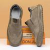 Sapatos casuais masculinos esportivos sem cadarço, tênis baixos e confortáveis, moda ao ar livre, tendência, tamanho grande, sapatos de direção respiráveis