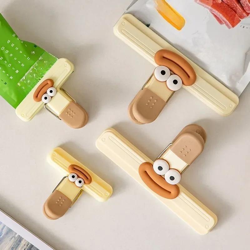 1Set/6PCS Face Bag Sealing Clip Food Snack Clip Kitchen Tools Decorative Small Clip Refrigerator Plastic Food Bag Storage