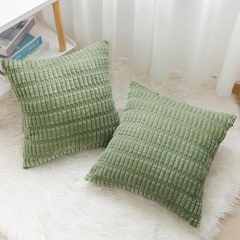Soft Throw Pillow Covers Knitting Fur Solid Color Sofa Cushion Cover Waist Pillow Case Pillow Case Protector Office Sofa