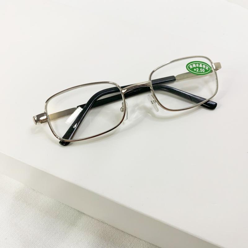 High Quality Real Glass Lens Reading Glasses Men Women Square Full Frame Presbyopic Glasses Anti-Scratch Diopter Eyewear