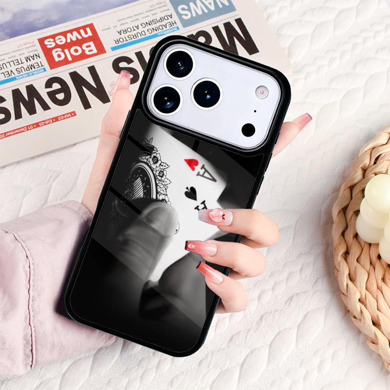 Spades Poker Play Cards Ace Art Phone Case For IPhone 17 16e 15 14 13 12 11 Pro Max Air Mini Soft Protective Cover