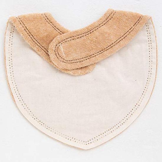 Pompkins BABY Organic Cotton Mini Made In Japan Y-1334 100% [Ghost Series] Bib, (Brown)