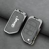 For Jeep Zinc Alloy Leather 2 3 4 Buttons Car Key Case Cover For Jeep Gladiator JT Sahara JLU Wrangler JL Rubicon 2018 2019 A