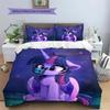 Dark Starry Sky Purple Unicorn Butterfly Print Duvet Cover Set Soft Bedding Set For Bedroom Home Decoration