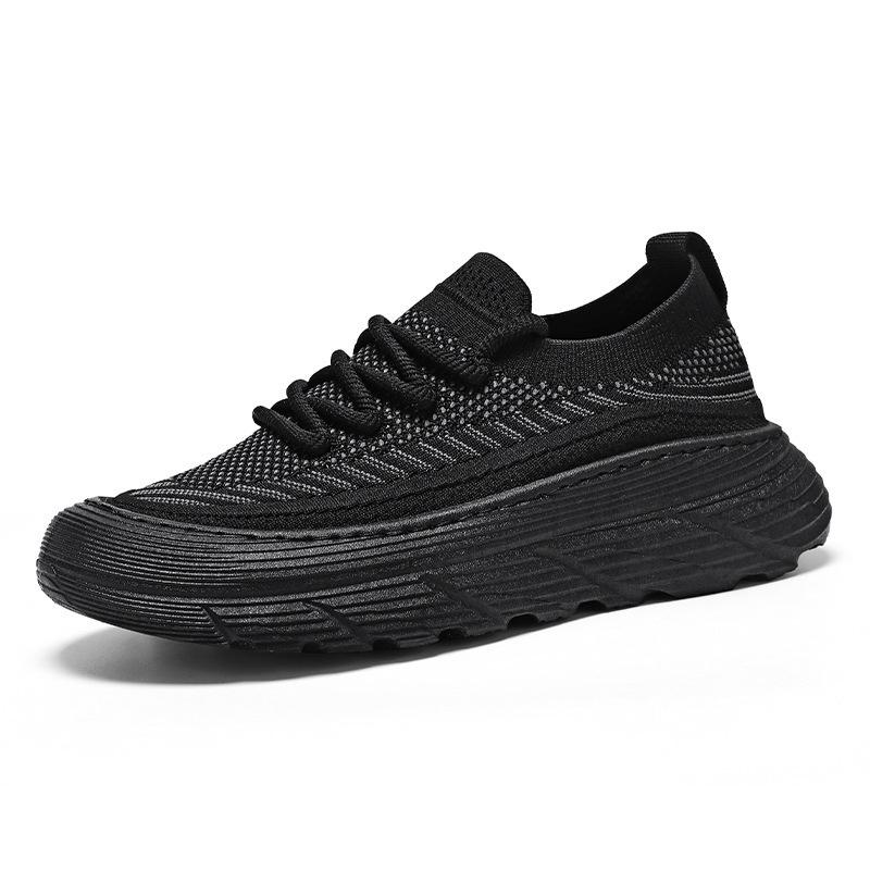 Letnie męskie oddychające sneakersy z siateczki – wszechstronne buty casualowe do biegania na grubej podeszwie w stylu koreańskim