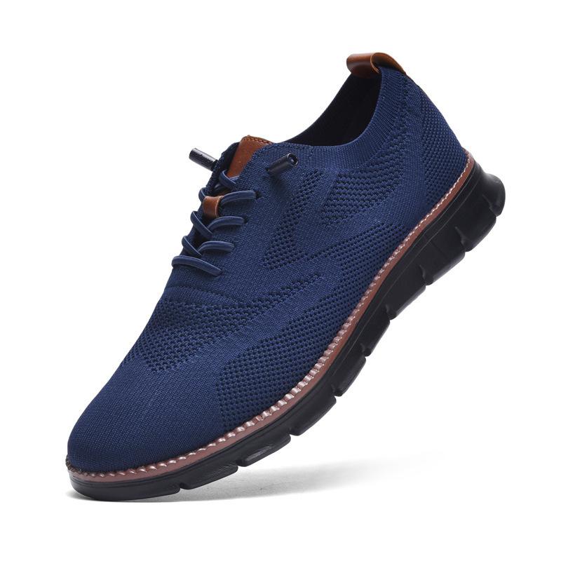 Britischer Stil Sommer atmungsaktive Sneaker Fly-Woven Mesh Schuhe Große Größe Laufschuhe Trendschuhe