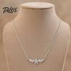 Elegant Neck Decoration 5 Petal Flower Zirconia Necklace, Minimalist Light Luxury Skin Friendly Alloy Necklace Choker for Women, Dainty Chain Layering