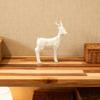 Christmas Reindeer Figurine 3D Printed Standing Deer Statues Small White/Gold Elk Sculpture for Fireplace Entryway Shelves Home Office