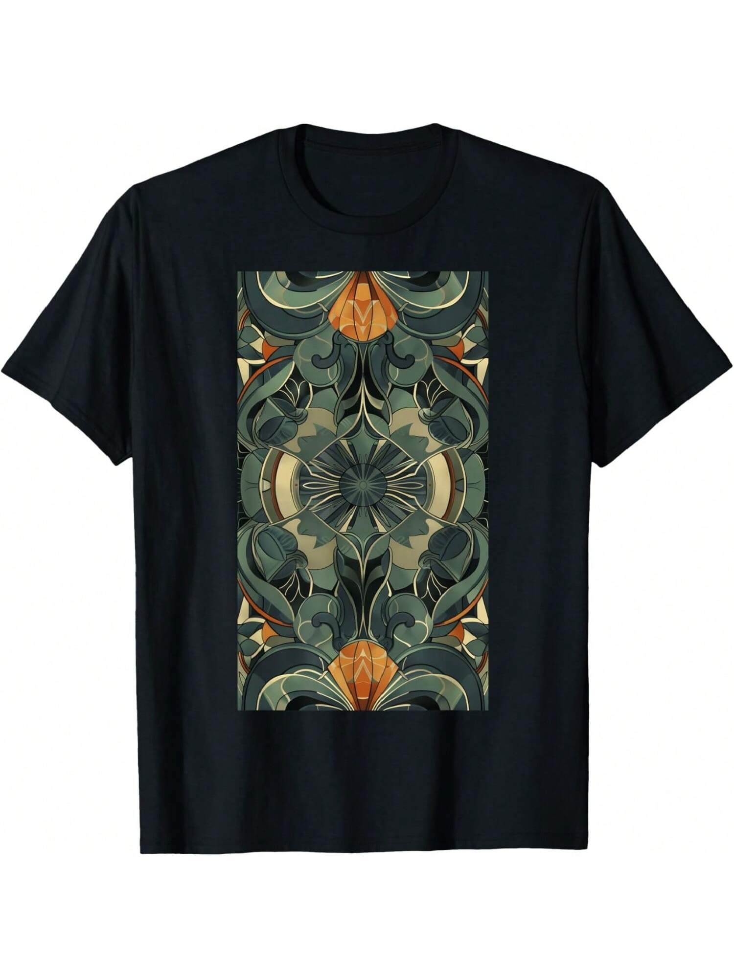 Abstract Pattern Art Mandala Vintage Art Nouveau T-Shirt S разноцветный