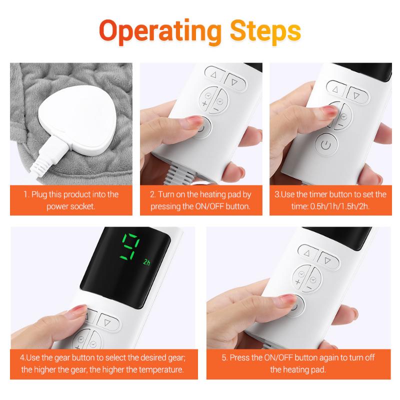 Tampă de încălzire multifuncțională cu 9 nivele Curea de compresie la cald Curea de încălzire electrică și protecție împotriva căldurii Tampă de încălzire corporală caldă Curea de terapie