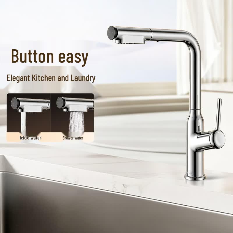 Arrow AE45307CP Fine Brass Pull-Out Kitchen Faucet