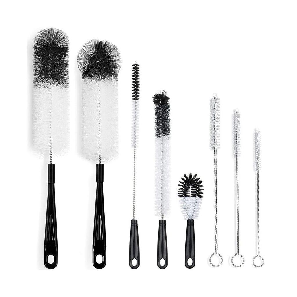 8X Straw Brush Set Cleaner Bottle Glass Tube Pipe Small Long Cleaning