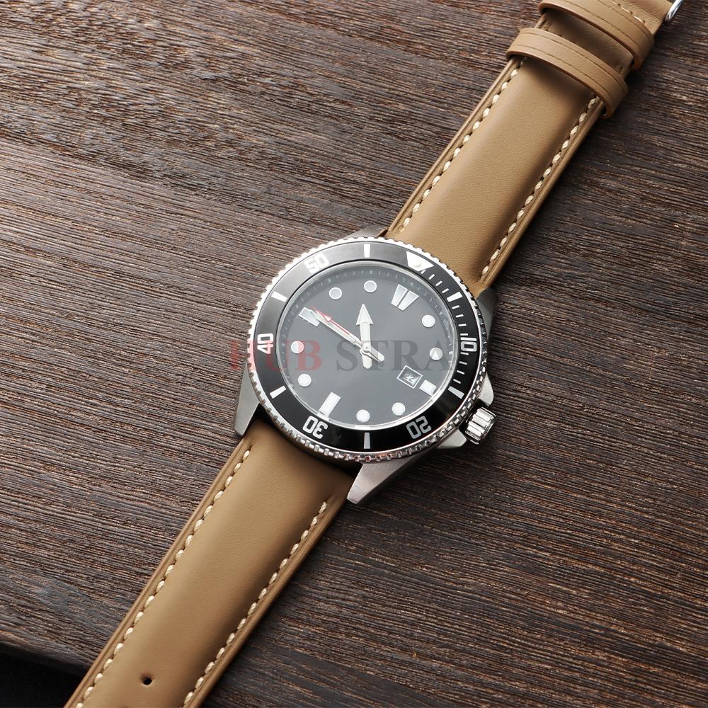 18mm 20mm 22mm Cowhide Watch Band for Omega for Seiko Strap Sport Vintage Watchband for Men Women Sport Bracelet for Smartwatch