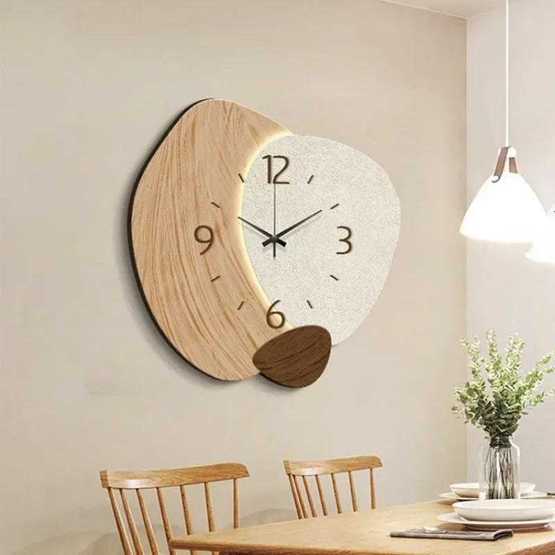 Living Room Clock Wall Clock High-end Atmospheric Clock Hanging Wall Hot Selling Machinery Fashion Cream Wind Creative