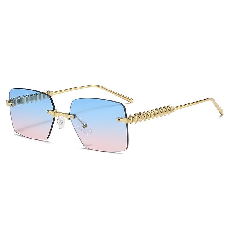 New Vintage Frameless Square Sunglasses Women Men Rectangle Sun Glasses Female Eyewear Sunglasses for Male Female Eyeglasses