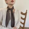 Solid Color Silk Scarf, Small Square Scarf Women's Spring and Autumn Simple Scarf Korean Wild Hairband Decoration, Summer Scarf, Professional Streamer