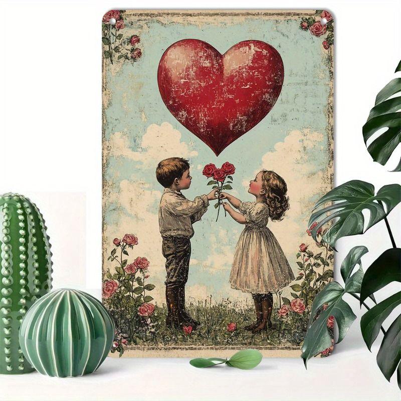 Retro Metal Tin Sign Farmhouse Wall Art Living Room Balcony Decor