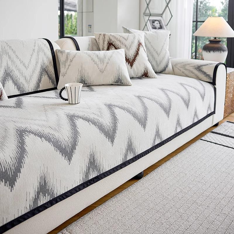 Chenier Sofa Cushion Is Universal In All Seasons, Dirt-Resistant And Non-Slip Seat Cushion, High-End Light Luxury Straight Row Sofa Cover Cloth