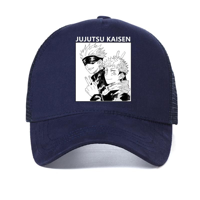 Harajuku Men's Dad Hat Jujutsu Kaisen Printed Women Baseball Cap Unisex Cool Cartoon Anime Casual Mesh Breathable Snapback Hats