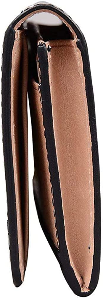 Business Card Holder Cordovan Genuine Leather Cowhide Leather Card Case for Men and Women Black [Flying Horse] (11. (Grain))