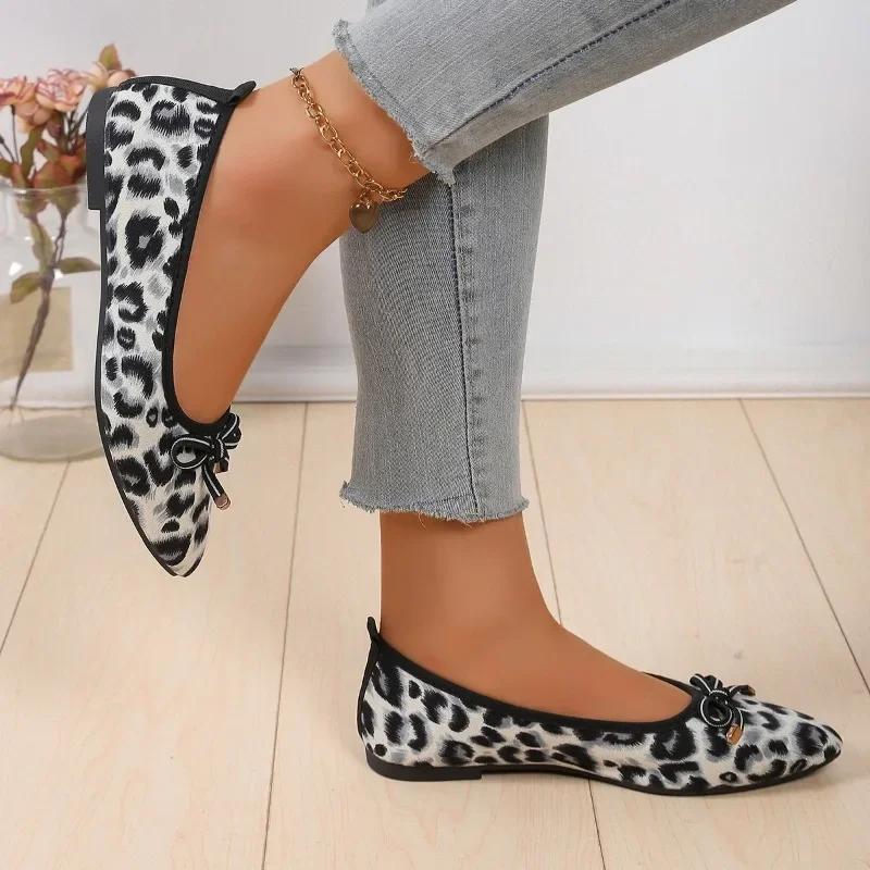 Fashion Women's Flats Outdoor Daily Flats 2025 Hot Sale Shoes Female Basic Women Bow Tie Round Toe Slip On Soft Bottom Ladies Shoes