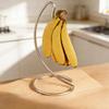 Portable Stainless Steel Banana Holder With Hooks For Kitchen Counter And Office Desk Use