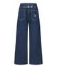 Koiliseu Norden Bag Tab Strap Wide Denim Pants (2 Colors)
