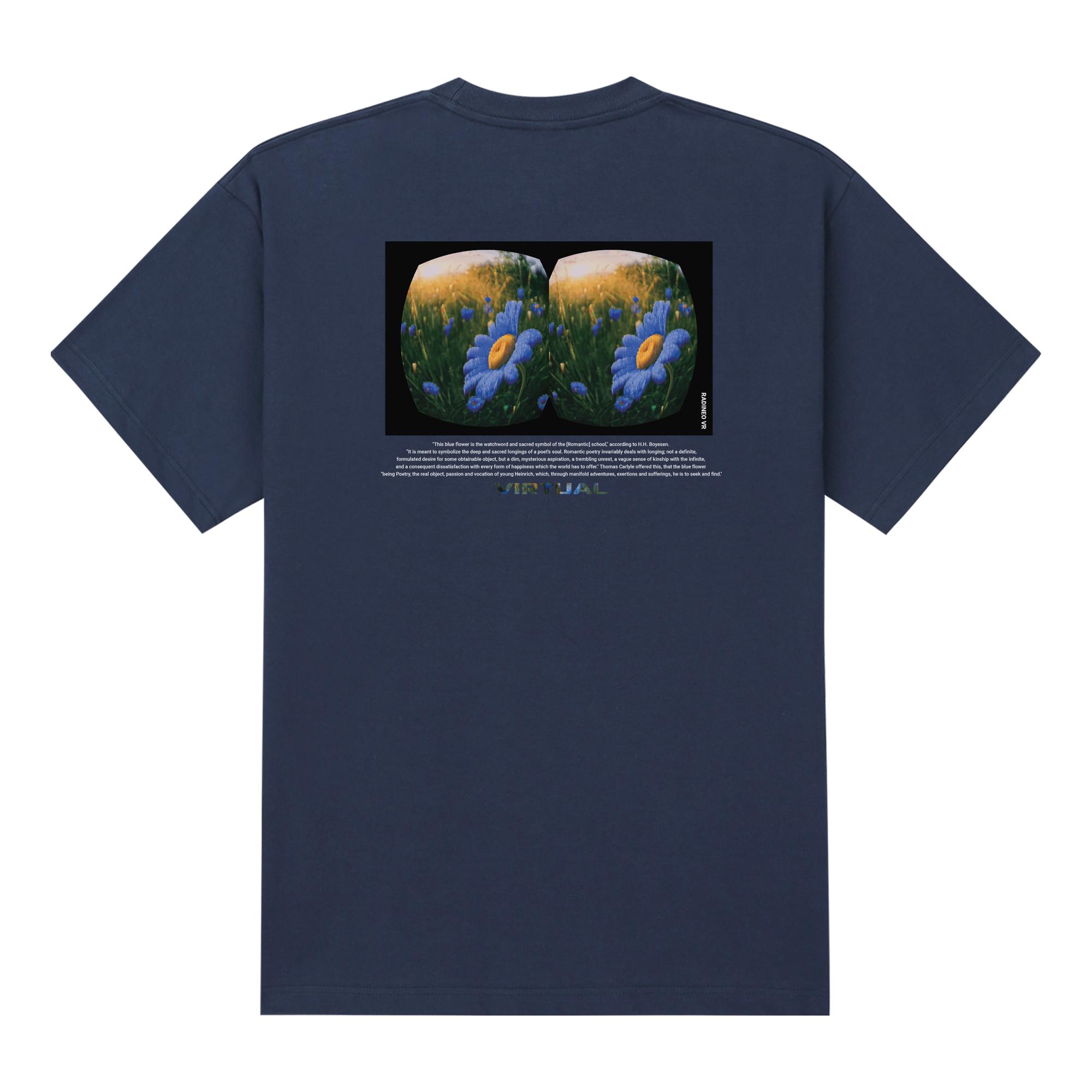 Radineo Virtual Flower Short Sleeve T-Shirt Navy L