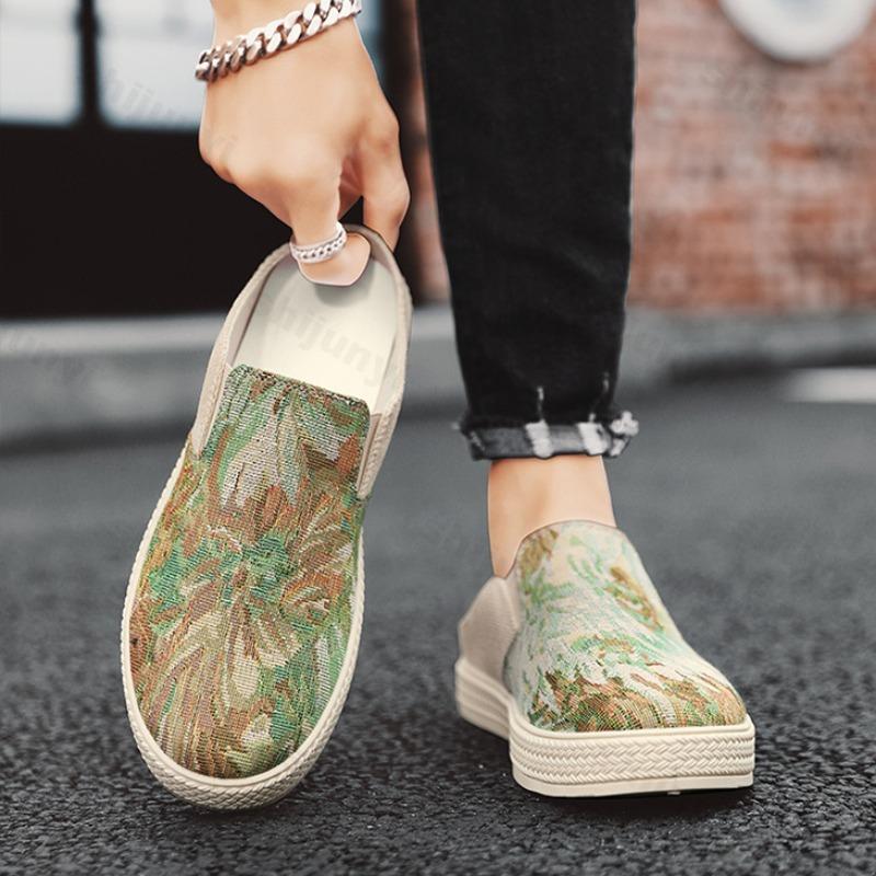 Men's Canvas Slippers 2025 Summer New Outdoor Anti-slip Breathable Fashion Male Casual Slippers Party Sandals Half Slippers