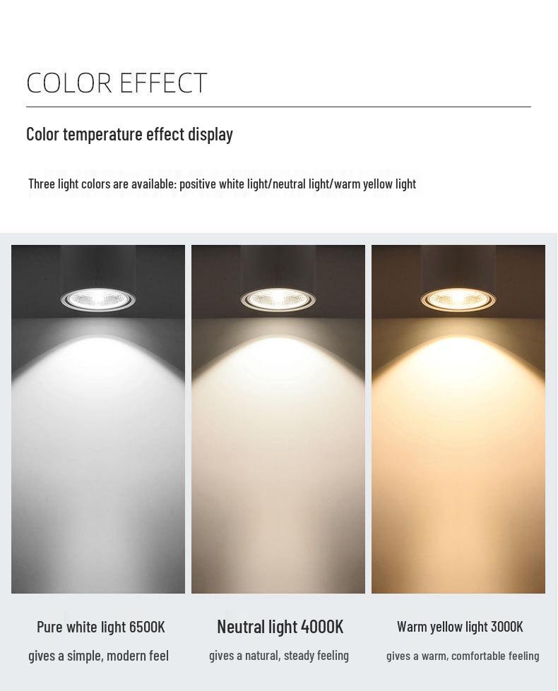 LED Folding Downlight: Surface-Mounted COB Spotlight for Hotel Walls and Ceilings