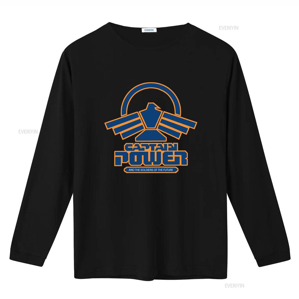 Captain Power and the Soldiers of Future Logo T Shirt for Casual Vintage Washed Fashion Streetwear Graphic Comfortable Slightly