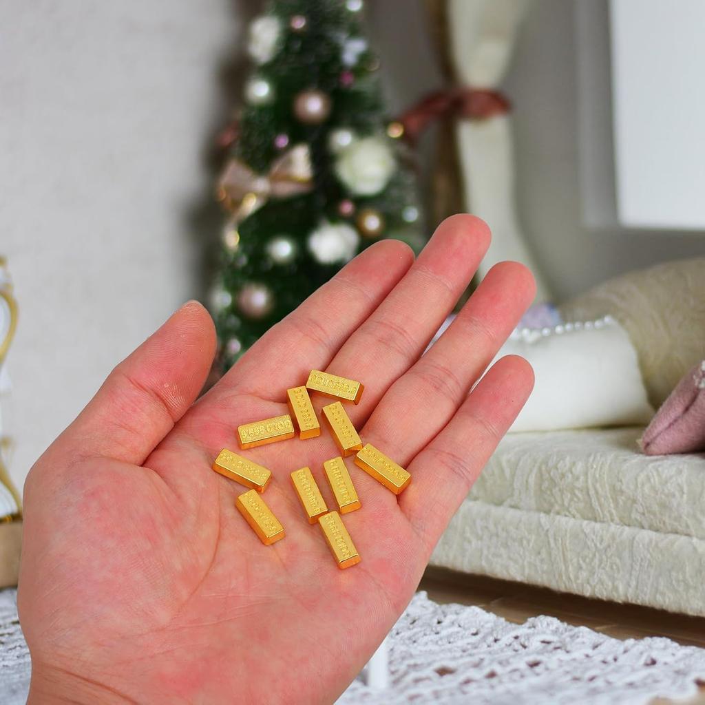 30 PCS Dollhouse Mini Mini Model Mini Fake Gold Brick Mini Gold Fake,