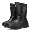 Rain Boots Camouflage Snow Men Boots Rain Shoe Outdoor Waterproof with Fur Plush Warm Male Casual Mid-Calf Work Motorcycle Boots