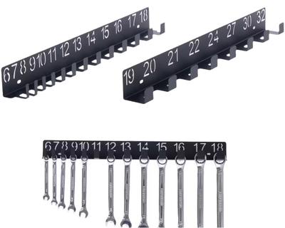 Wall Organizer for 6-32mm Ring Spanners, Hanger, Metal Strip, 2 Pcs.