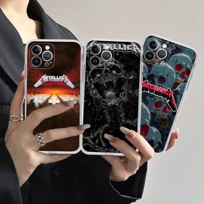 Logo Music M-Metallica For IPhone 17 16 15 14 13 12 11 Pro Max Plus Mini Funda For Transparent Cover