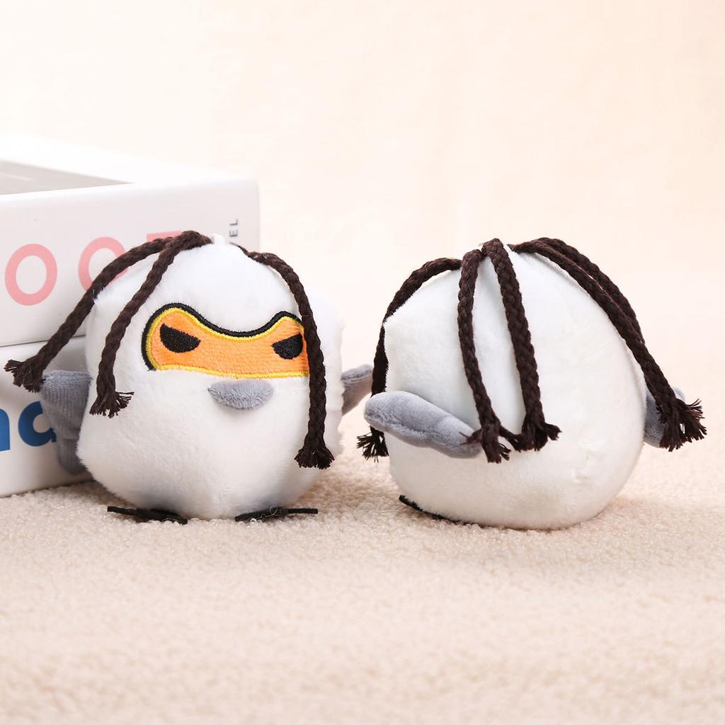 Evil Bird Pendant, Small Doll Keychain, Bag, Plush Toy, Birthday Gift, Girl's Rag Doll Doll.