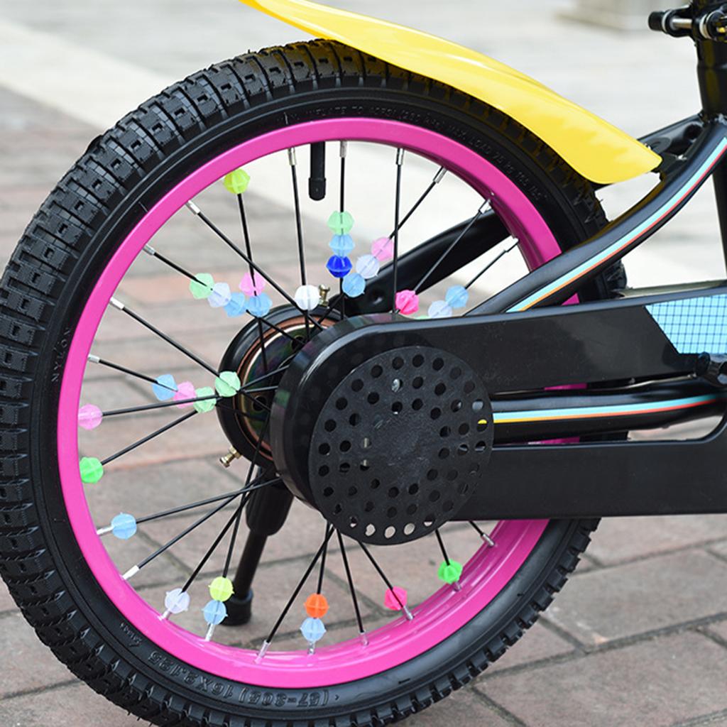 Colorful Bike Wheel Spokes Star/Heart Shape Bike Wheel Spoke Accessories Bike Decor Beads for Kids