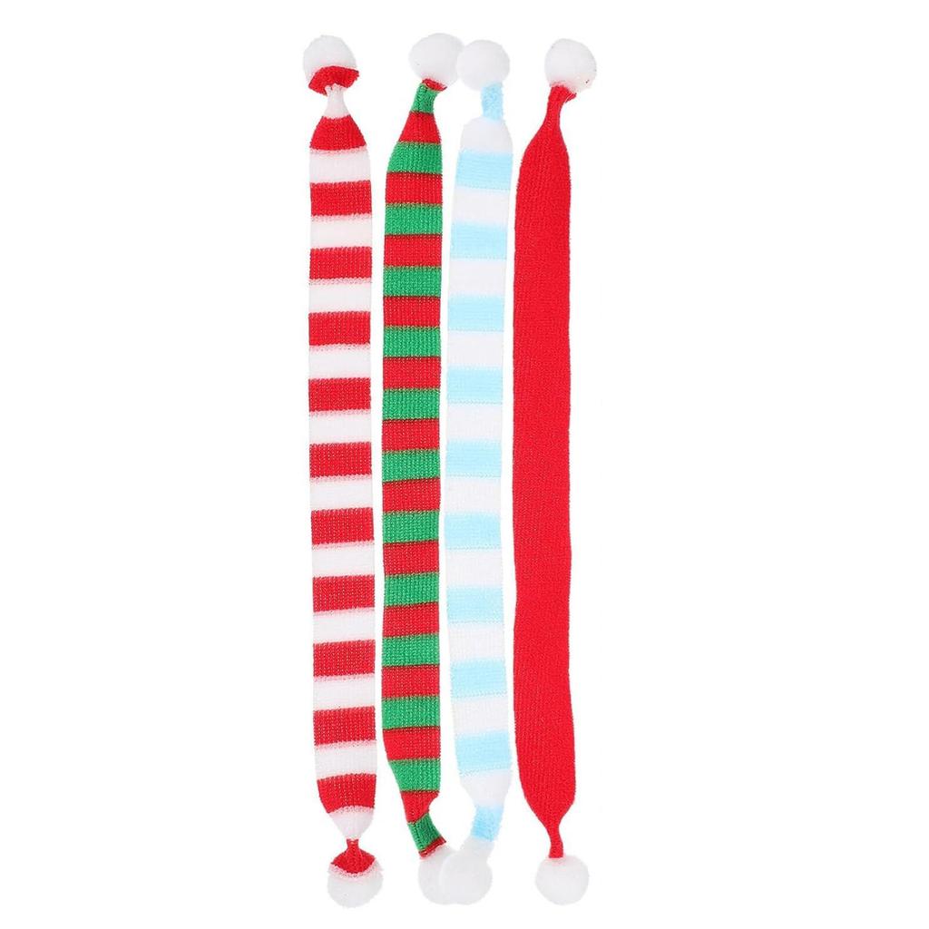 Creative Christmas Wine Bottle Decoration Scarf Wine Bottle Toppers for Party Table Decorations and New Year Gifts