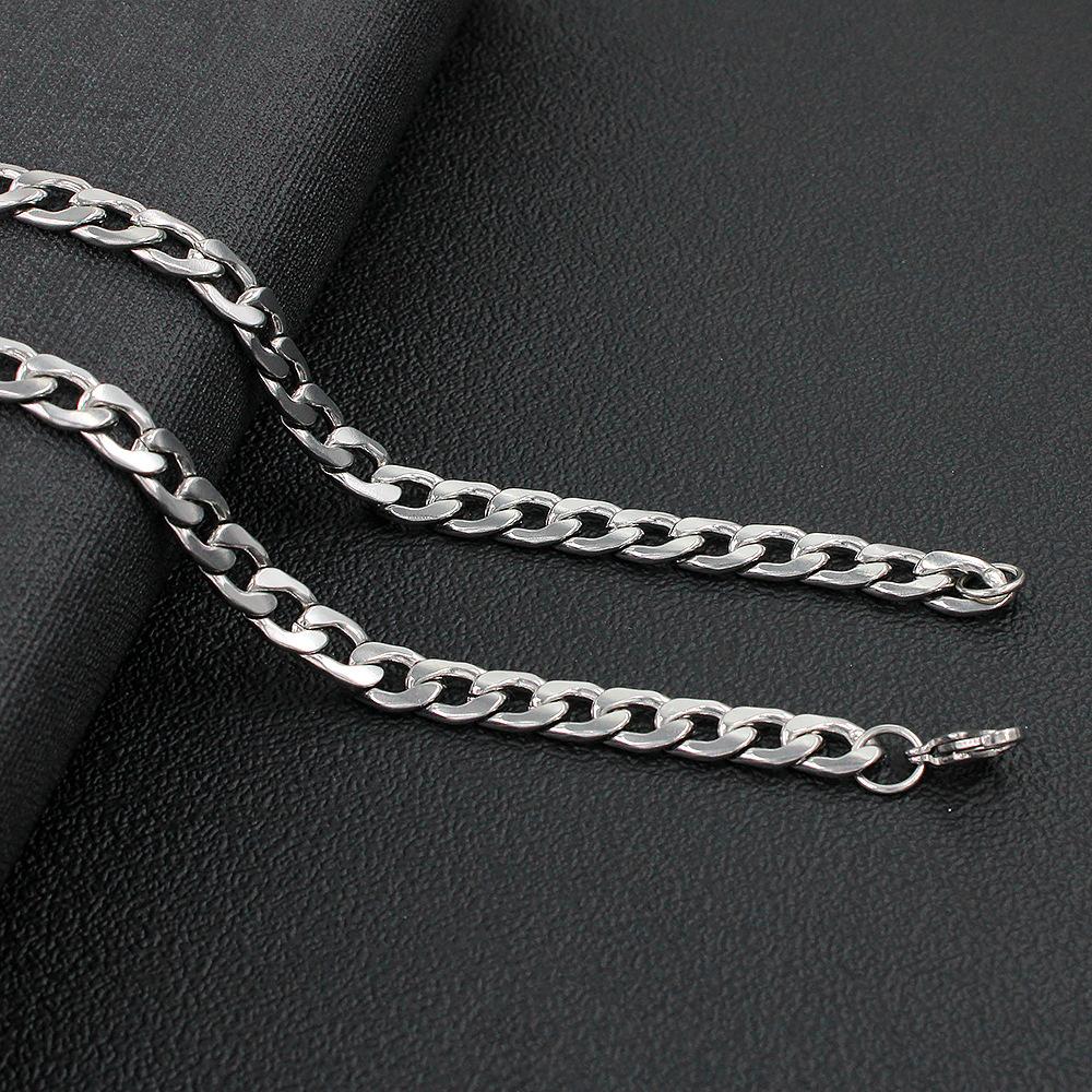 Collana a catena cubana NK in acciaio inossidabile per uomo donna Curb gioielli cubani 4/5/6/8 mm