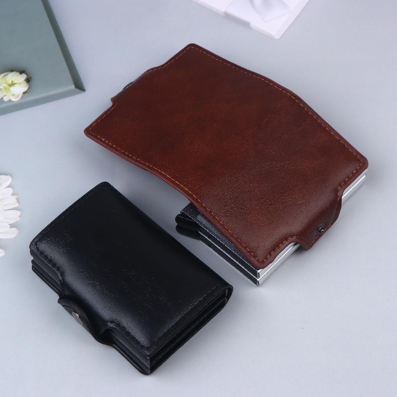 Large Capacity Double Layer Id Credit Card Holder Anti Rfid Blocking Protected Magic Wallet For Men Carbon Fiber Cardholder Case
