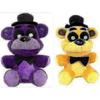 2025 Nights At Freddys Purple Shadow And Gold Bear Plush Doll Toy-g