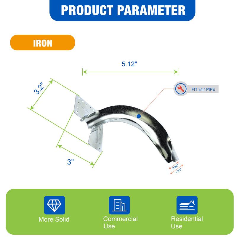 KING SMART 3/4  Pex Tubing Bend Support With Mounting Plate; Iron; 10 Pcs/Case; 81356 Dia.19.6-21.6mm