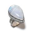 Rainbow Moonstone Gemstone 925 Sterling Silver gift Jewelry Ring Size 7.5 g2v65