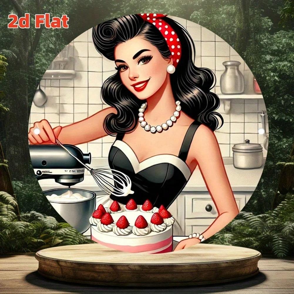 Плоская Ретро Металлическая Жестяная Вывеска Винтажный Декор для Дома Настенное Искусство Кухня Бар Кафе 20x20 разноцветный