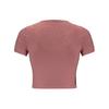 Under Armour Solid Color Round Neck Casual Short Sleeve T-Shirt Women Tops Smoky-Red 1383639-611