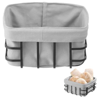 Hendi 427149 Square Basket Bread Container with Gray Bag